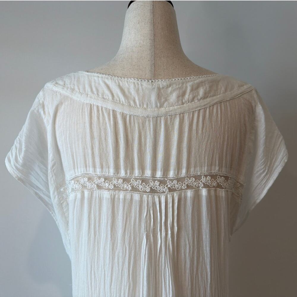 Free People “Tied To You” Maxi Tunic Dress, Ivory/White, Women’s Size Small - Picture 6 of 10